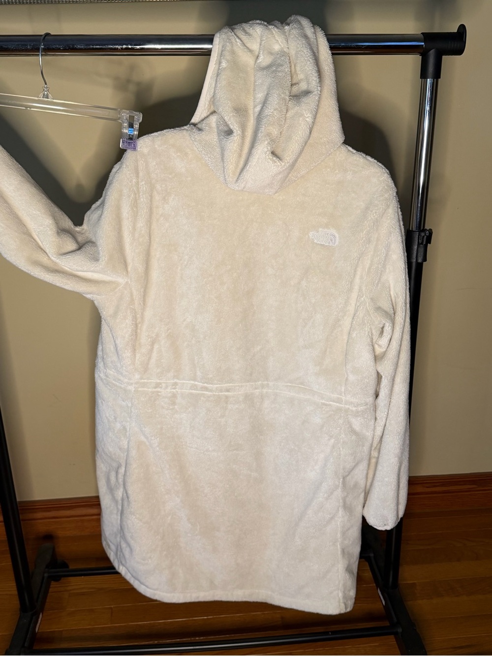 The North Face Cream Plush Hooded Teddy Jacket - Picture 2 of 7